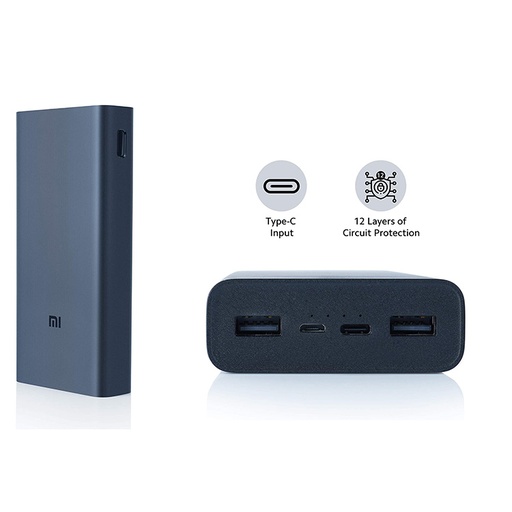 Mi Power Bank 3i 20000 mAh 18W Fast Charge PD, Triple Port Output, Dual Input