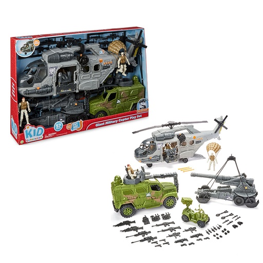 Kid Collection Giant Military Copter Play Set