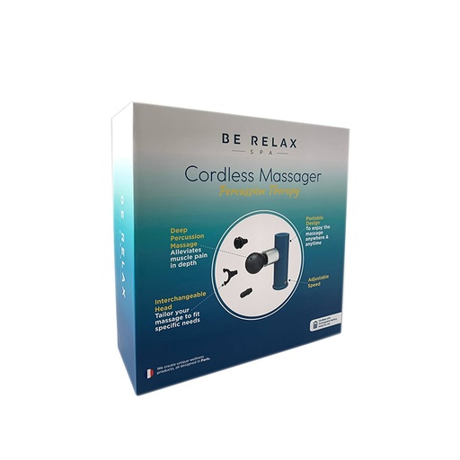 Be Relax Percussion Therapy Cordless Massager , Up To  3200 Percussion Per Minute  + 3 Speed LVL + Compact And Lightweight + Stable Long Life Battery
