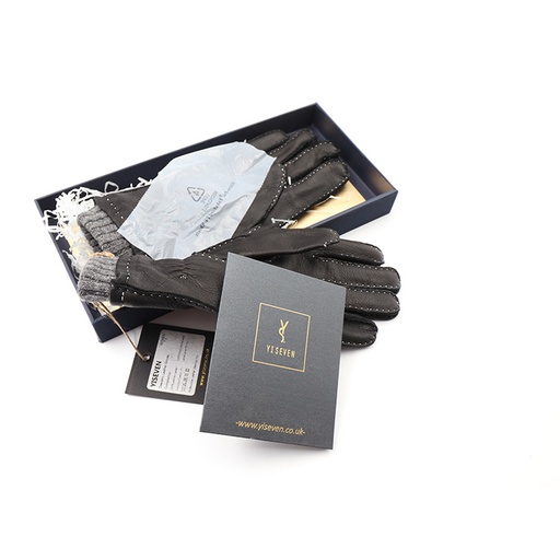 Yiseven Leather Gloves YDGW004 Black - Women 7.0