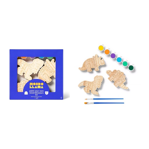 Mondo LLAMA Paint-Your Own Wood Dinosaurs Kit