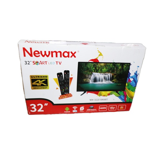 Newmax 32'' Smart LED TV, Ultra HD 4K Resolution  NM-3220 Smart, WIFI Internet Android Support USB