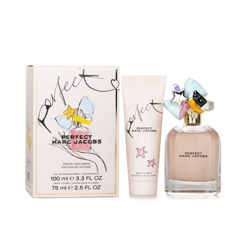 Perfect Marc Jacobs Travel Exclusive Edition De Voyage , Eau De Parfum 100 ml 3.3 fl.oz, Body Lotion 75 ml 2.5 fl oz
