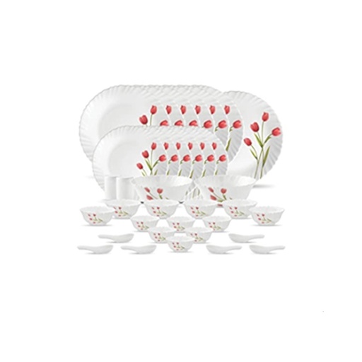 Novo Collection La Opala W & L Rediant Curves Dinnet Set 35 Pcs