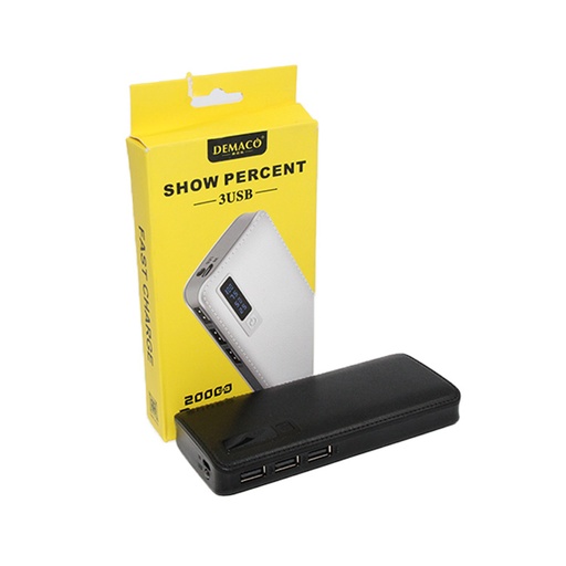 Demaco DMK-A41, 20000mAh Show Percent 3 USB , Black