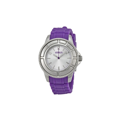 VERSUS BY VERSACE Tokyo Silver Dial Purple Rubber Ladies Watch Item No. SH7010013