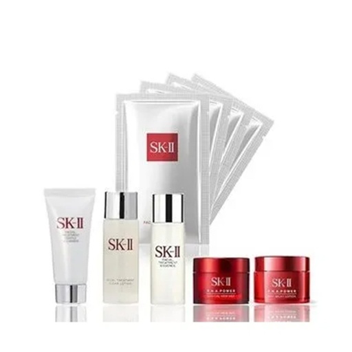 SK-II Beauty Travel Kit, Facial Treatment Gentle Cleanser + Facial Treatment Clear Lotion & Essence + Air Milky Lotion and Radical New Age