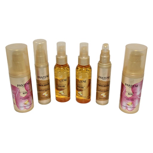 Pantene Pro-v 6 Pieces Set, 2 Curl Styler + 2 split ends + 2 Keratin Protective Oil