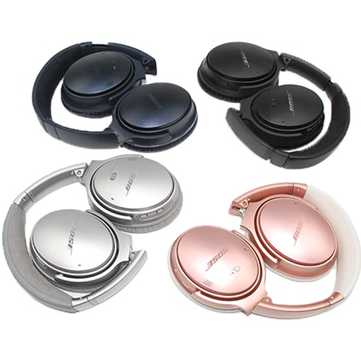 Bose QuietComfort 35 II Wireless Bluetooth Headphones Noise-Cancelling, Black Gray , Pink/ Blue Limited Edition