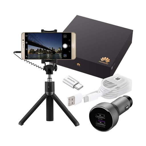 Huawei A14 Selfie Stick  USB Cable, Adapter & Car Charger Set