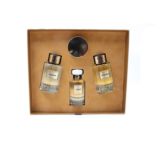 Perfume Gift Set Box - Morning Gift 100 ml + Night Gift 100 ml + Evening Gift 100 ml + Bukhur