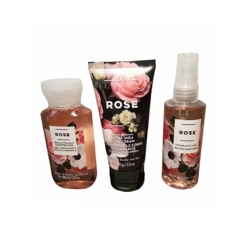 Rose Fragrance mist  88ml + Ultra Shea Body Cream  70 g + Shea & Vitamine E Shower Gel 88 ml