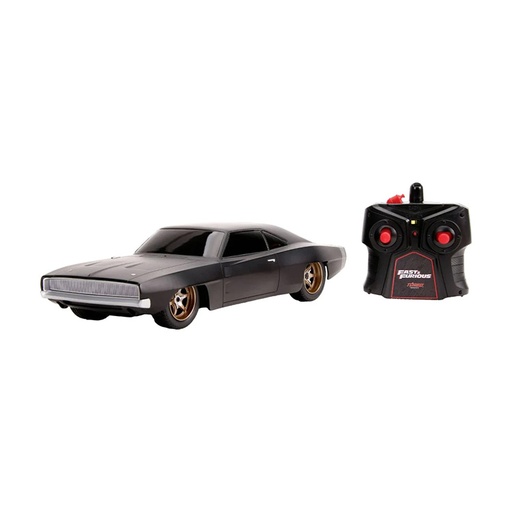 Jada Toys Fast & Furious 1:16 1970 Dodge Charger RT Remote Control Car 2.4 GHz Black, Toys for Kids