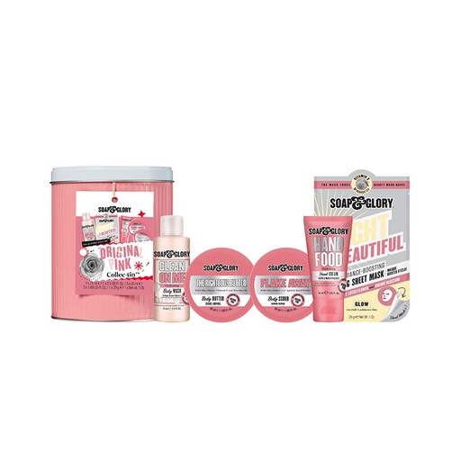 Soap Glory Body Wash 75 ml + Body Butter 50 ml + Body Scrub 50 ml +Brightening Sheet