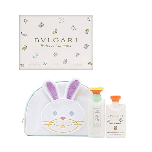 BVLGARI Petits Et Mamans , Eau de Toilette 100 ml + Troiletry Pouch + Gentle Body Lotion 75 ml