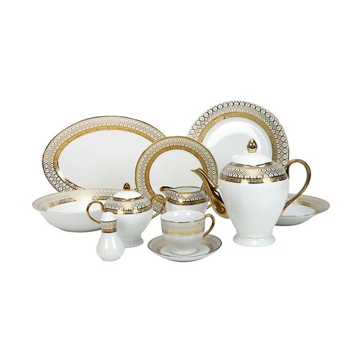 48 Pcs Dinner Set 17027G  ** 10 Pieces Missing **