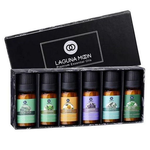 LagunaMoon Premium Essential Oils, Lemongrass, Peppermint, Eucalyptus, Tea Tree, Orange, Lavender