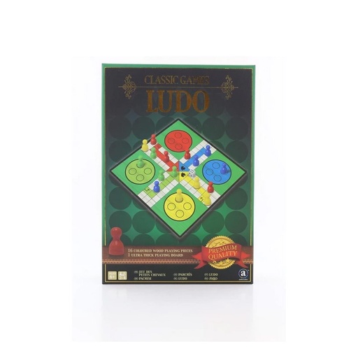 Classic Ludo  16 Coloured Wood Playing Pieces