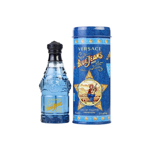 Versace Blue Jeans Man, Eau De Toilette Natural Spray 75 ml 2.5 fl.oz