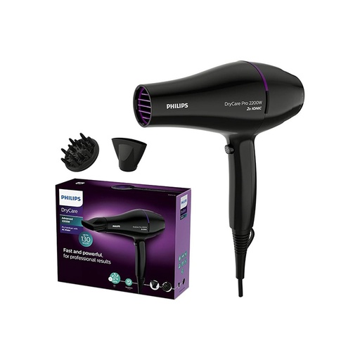 Philips DryCare Advanced 2100W Pro Hairdryer With AC Motor up to 130 KM/h Fast And Powerful, For Professional Resul , ionic ThermoProtect