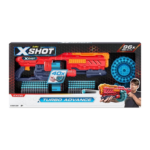 XShot Turbo Advance Gun White 96 Shot Turbo Advanced
