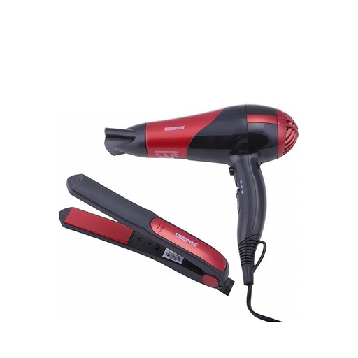 GEEPAS GHF86036,Geepas Hair Dryer&StraightenerCombo/Ceramic, red