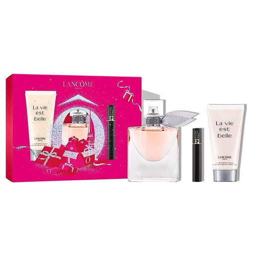 Lancome Paris, La Vie Est Belle 3 Piece Set, L'Eau De Parfum + Lait de Parfum Nutritif +  Hypnose