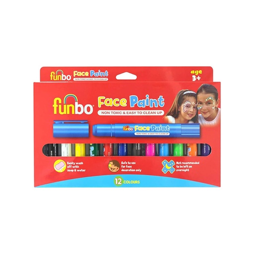 Face Paint Sticks 6g PK = 12 colors