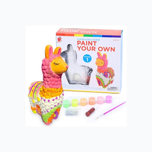 Glitter PLASTER FIGURINE Alpaca