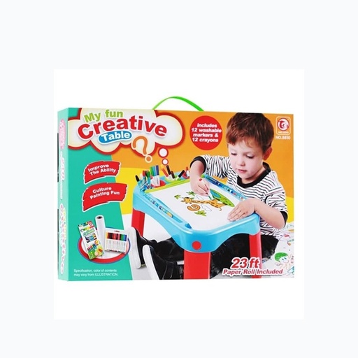 My Fun Creative Table Biru Meja Belajar Mewarnai Anak