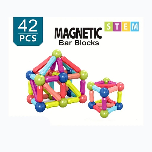 42pcs child STEM educational toys 3D assembled magnetic sticks