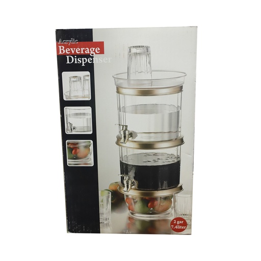 InnovaGoods - Double Drinks Dispenser with Ice Deposits and TwinTap Drink Tray