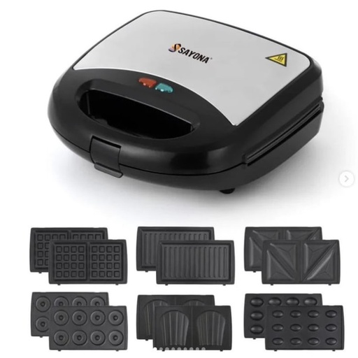 Sayona Sandwich Maker Set 6 in 1 - 800W
