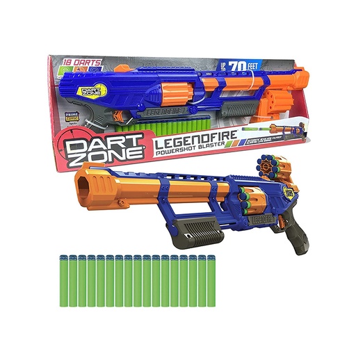 Dart Zone LegendFire PowerShot Blaster 18 Darts, UpTo 25M