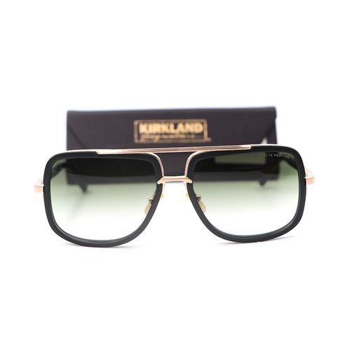 Dita Mach-one DRX-2030 F-BLK-120 Matte  Black Antique 12K Gold Plastic Aviator Sunglasses