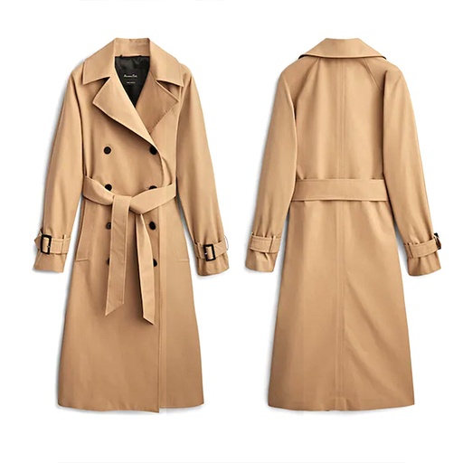 Massimo Dutti Long detective coat with belt ,** Mo Arm Belt**