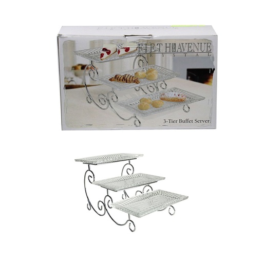 Fifth Avenue Crystal, 3-Tier Buffet Server