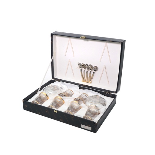 Pilsco Glass Tea 12 Pcs Set with 9 Spoon