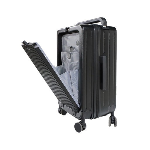 Luggage ABS Material Hard Trolley Travel Double Zipper Plastic Suitcase Luggage with 3 digit Locks