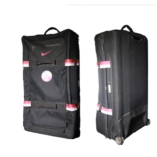 Big Nike Qatar Luggage  Suitcase Roller Pull  Long Bag - Fifty One 94 VGC