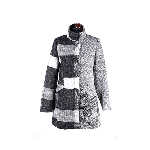 Desigual Womens Long  Florial Floral Ibiza Coat Size:46