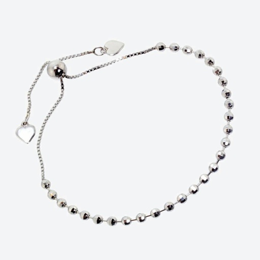 Warren James Silver Diamond Cut Friendship Bracelet