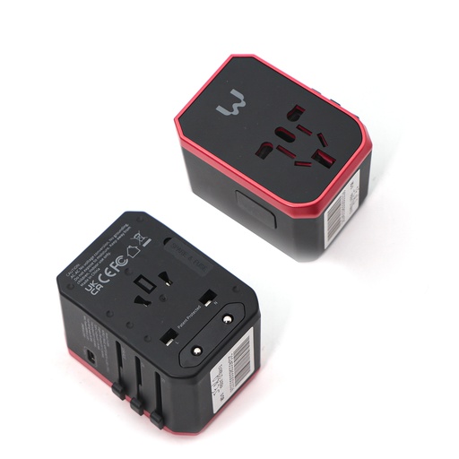 Worldwide Travel Adaptor with USB C & USB Ports, Universal Plug Adaptor JY-305A