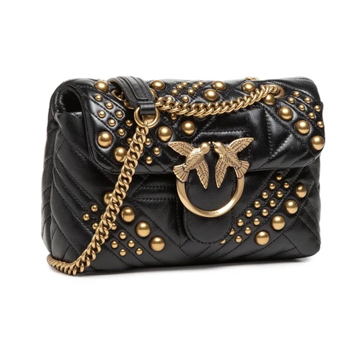 Pimko Love Mini Puff Woven Studs Handbag CI PE 21 Plit 1P2259 Y6YW Black