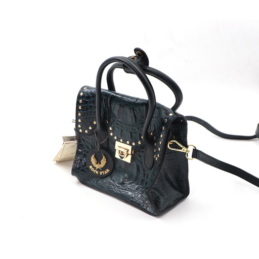 Punk 01 Womens Handbag, Baby Croco, Midnight Blue 890349790264