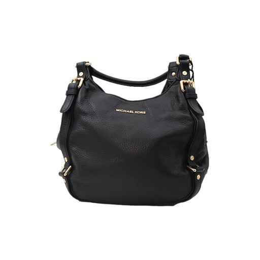 Michael Kors Bedford Black Bowling Satchel Leather