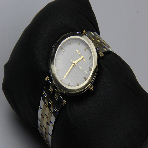 Police Timepieces 15569m Silver And Rose Gold  Strap And White Dial All Stainless Steel