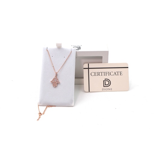 Dione Rose Gold Diamond Hamsa Pendant