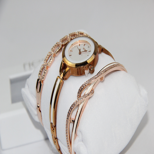 Fierro Allure Collection Watch and Double Bangle set