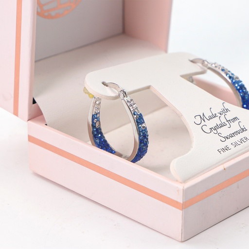 Swarovski Fine Silver Plated Made With Crystals